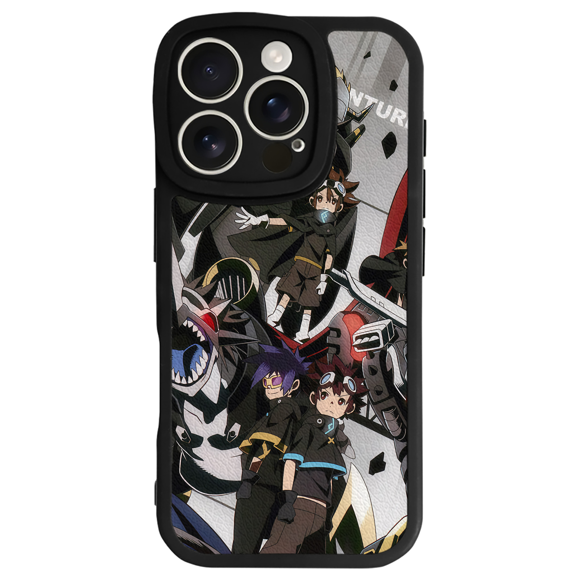 （画像用） Digimon デジタルモンスター/デジモン 【iPhone 16シリーズ対応】シリコンスマホケース（レザー調） 材質：シリコン